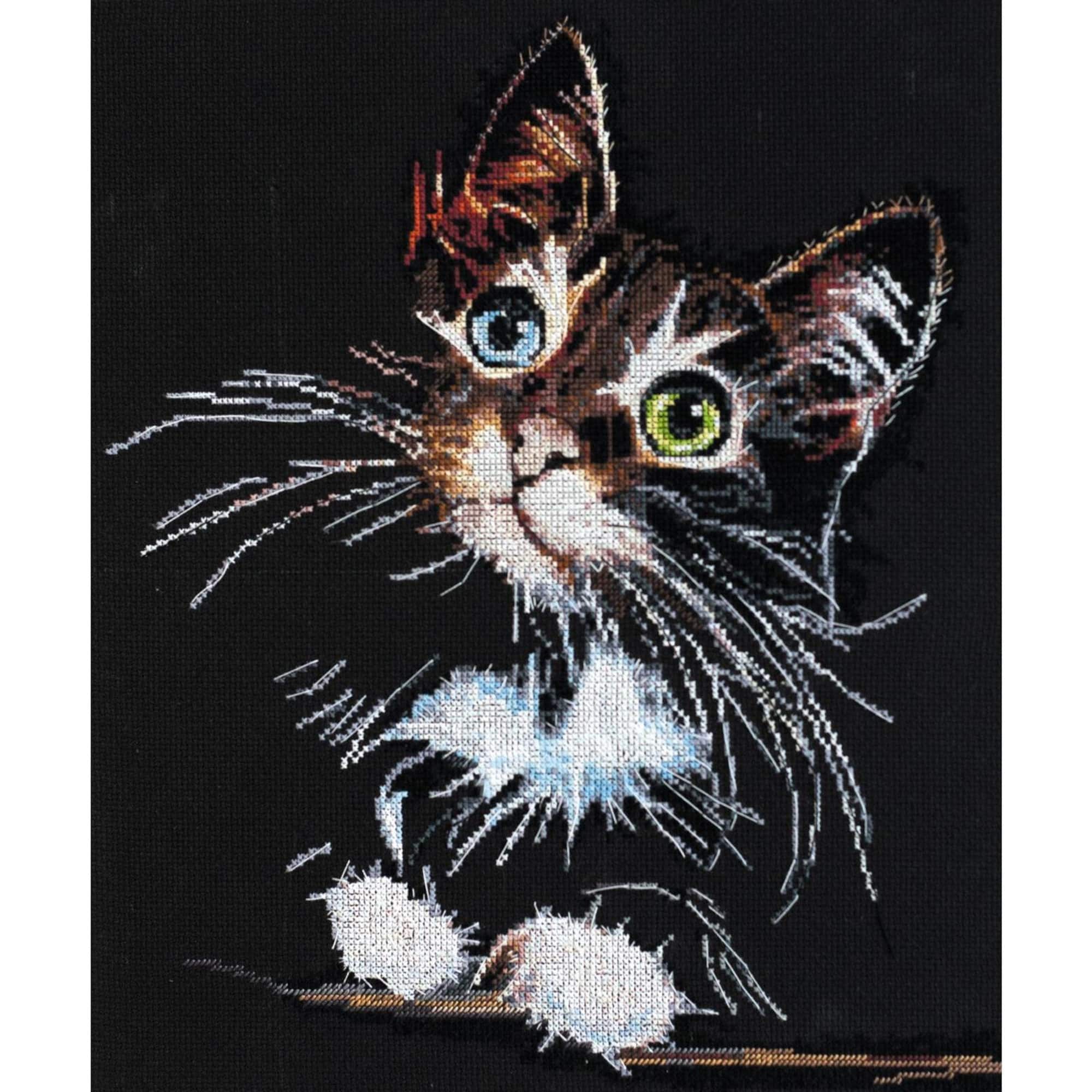 Abris Art Fluffy Kitten Cross-Stitch Kit